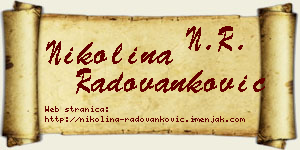 Nikolina Radovanković vizit kartica